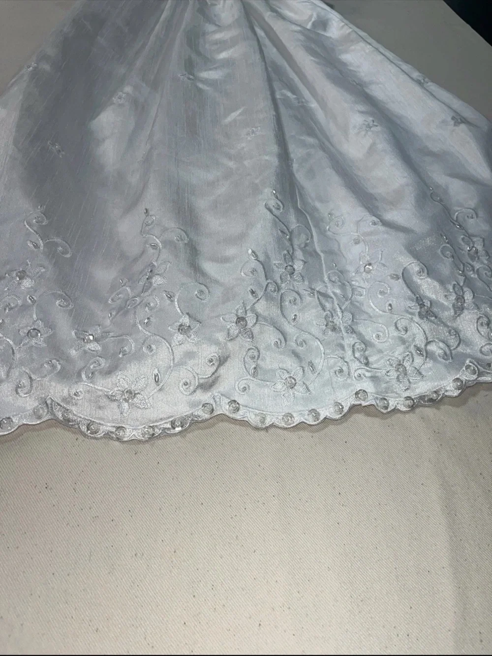 NWT🏷️Lito Children's Wear White Girl👧🏻Christening✝️Beaded Gown👗&Hat Sz L